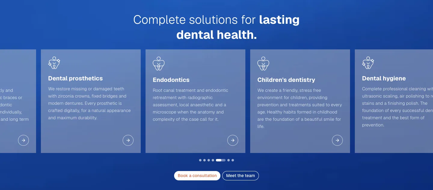 Treatment cards on a navy background